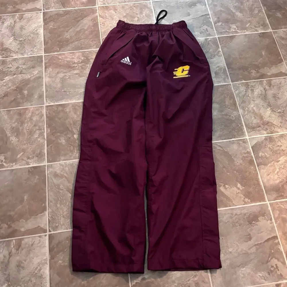 Vtg 90s Team Adidas Gortex Central Michigan track pants, like new, size medium!